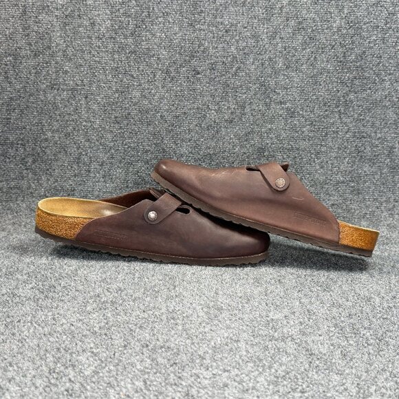Birkenstock Boston Clogs Men\'s Size 13 Habana Brown Oiled Leather Slip On Sandal main image 11